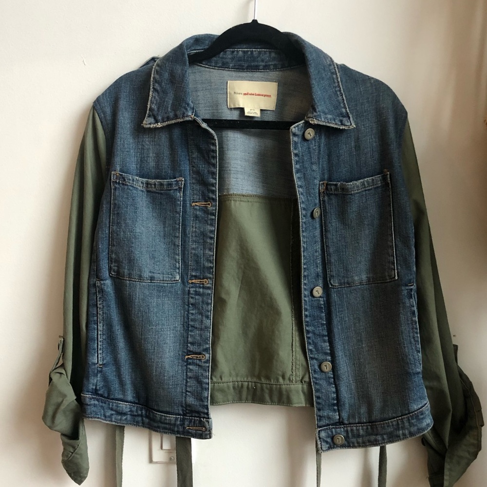 Anthropologie Two Toned Lightweight Jean Jacket